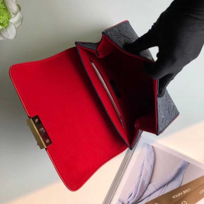Louis Vuitton Replica Monogram Empreinte Saint Sulpice BB Bag Marine Rouge 2018