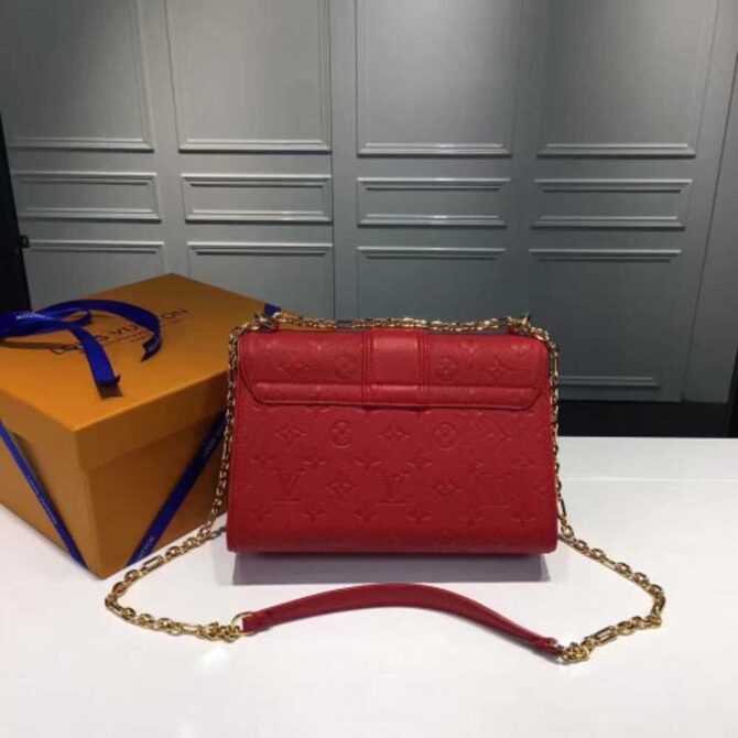 Louis Vuitton Replica Monogram Empreinte Saint Sulpice PM Shoulder Bag M43392 Red 2017