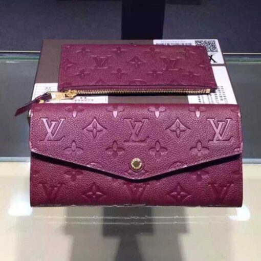 Louis Vuitton Replica Monogram Empreinte Sarah Wallet Fuchsia