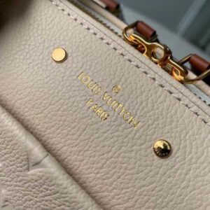 Louis Vuitton Replica Monogram Empreinte Speedy Bandouliere 25 Bag M44736 Creme Caramel 2019