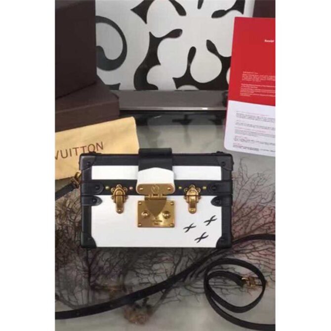 Louis Vuitton Replica Monogram Epi Leather Petite Mealle Bag M50015 White/Black (GS-7021503)