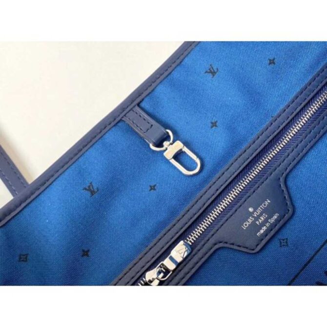Louis Vuitton Replica Monogram Giant Canvas LV Replica Escale Neverfull MM Tote Bag M45128 Bleu
