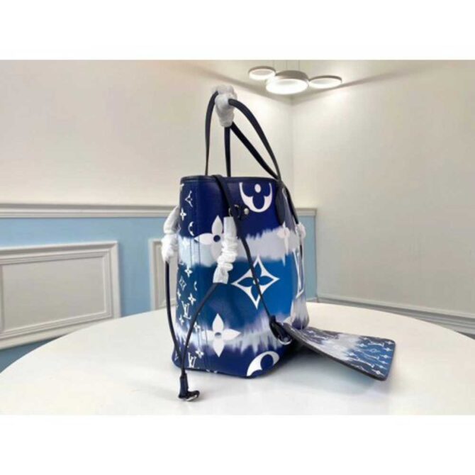 Louis Vuitton Replica Monogram Giant Canvas LV Replica Escale Neverfull MM Tote Bag M45128 Bleu