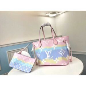 Louis Vuitton Neverfull MM Pastel Pink Escale Collection