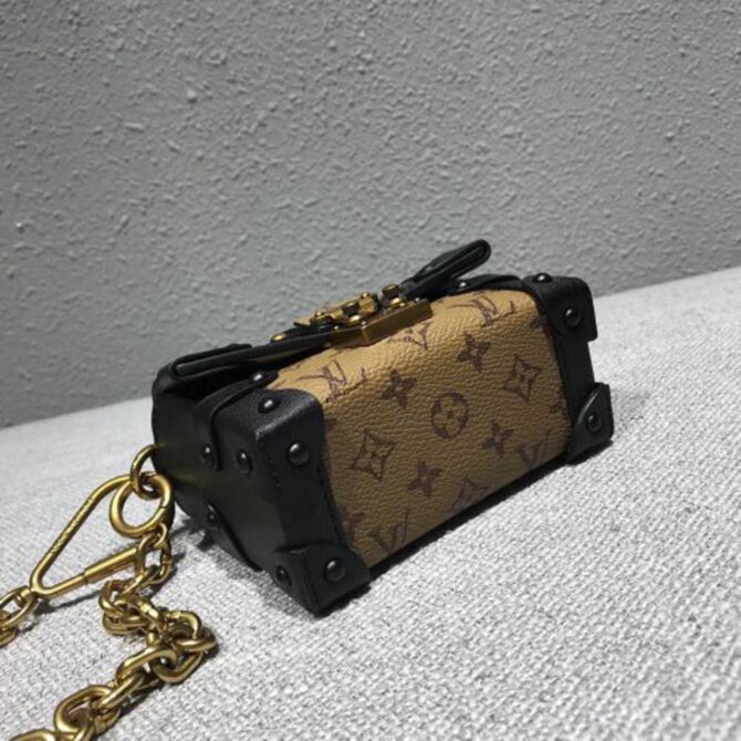 Louis Vuitton Replica Monogram Reverse Canvas Mini Malle Chain Bag 2018