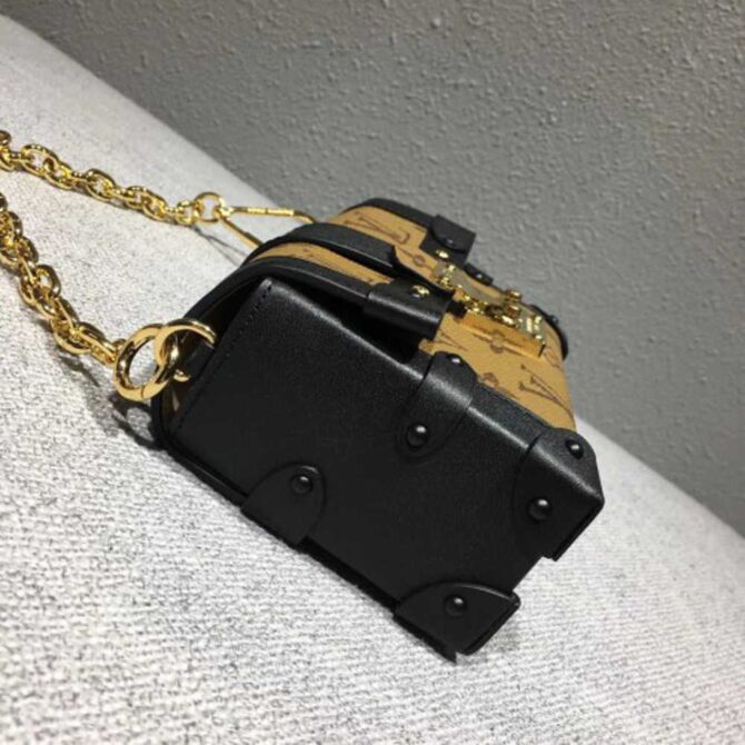 Louis Vuitton Replica Monogram Reverse Canvas Small Malle Chain Bag 2018