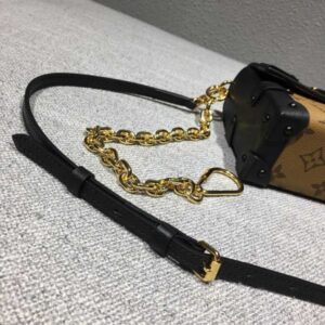 Louis Vuitton Replica Monogram Reverse Canvas Small Malle Chain Bag 2018