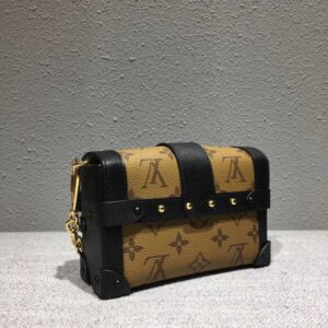 Louis Vuitton Replica Monogram Reverse Canvas Small Malle Chain Bag 2018