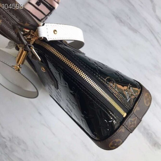 Louis Vuitton Replica Monogram Vernis Alma BB Bag M44389 Black 2019