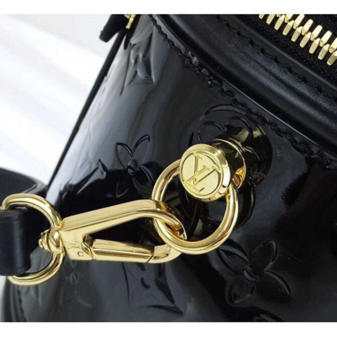 Louis Vuitton Replica Monogram Vernis Leather Canvas Cannes Beauty Case Bucket Bag M53997 Noir 2019