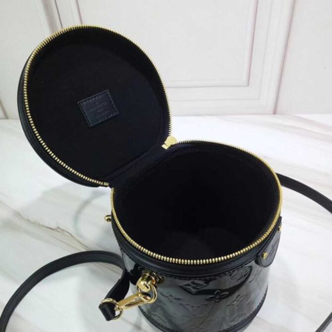 Louis Vuitton Replica Monogram Vernis Leather Canvas Cannes Beauty Case Bucket Bag M53997 Noir 2019