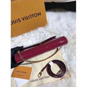Louis Vuitton Replica Monogram Vernis Leather Envelope Clutch on Chain M90990 Dark Red