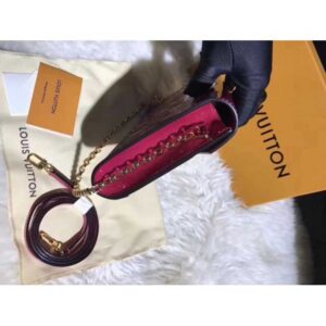 Louis Vuitton Replica Monogram Vernis Leather Envelope Clutch on Chain M90990 Dark Red