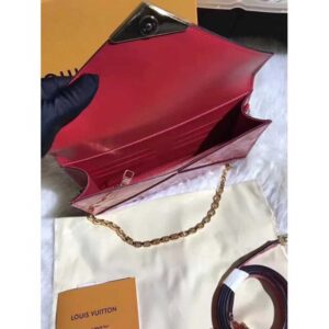 Louis Vuitton Replica Monogram Vernis Leather Envelope Clutch on Chain M90990 Red