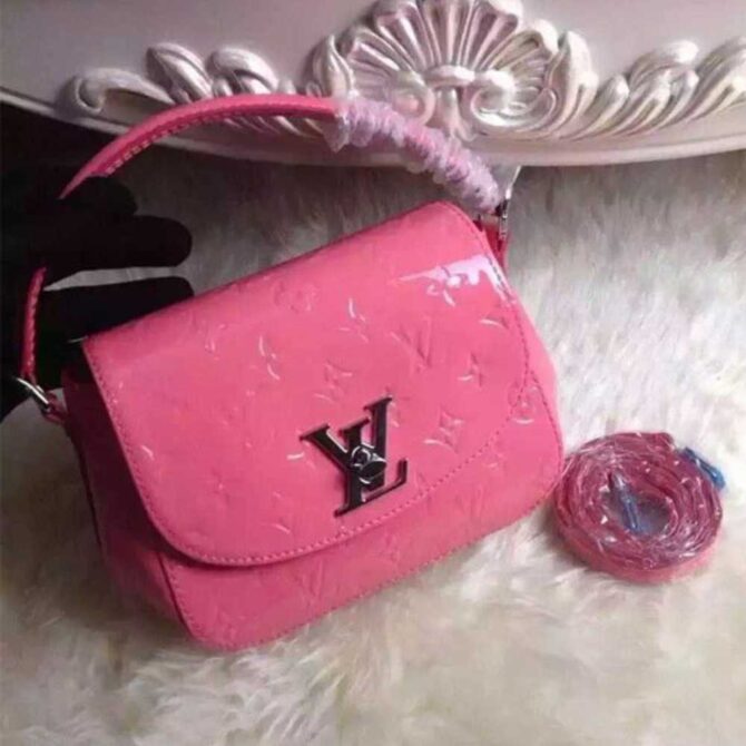 Louis Vuitton Replica Monogram Vernis Pasadena Bag Pink 2016