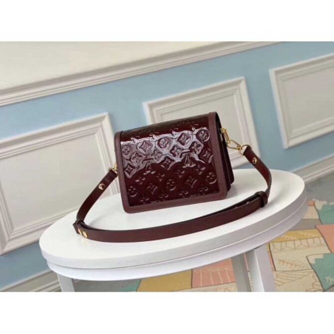 Louis Vuitton Replica Monogram Vernis Patent Leather Mini Dauphine Bag Burgundy 2019
