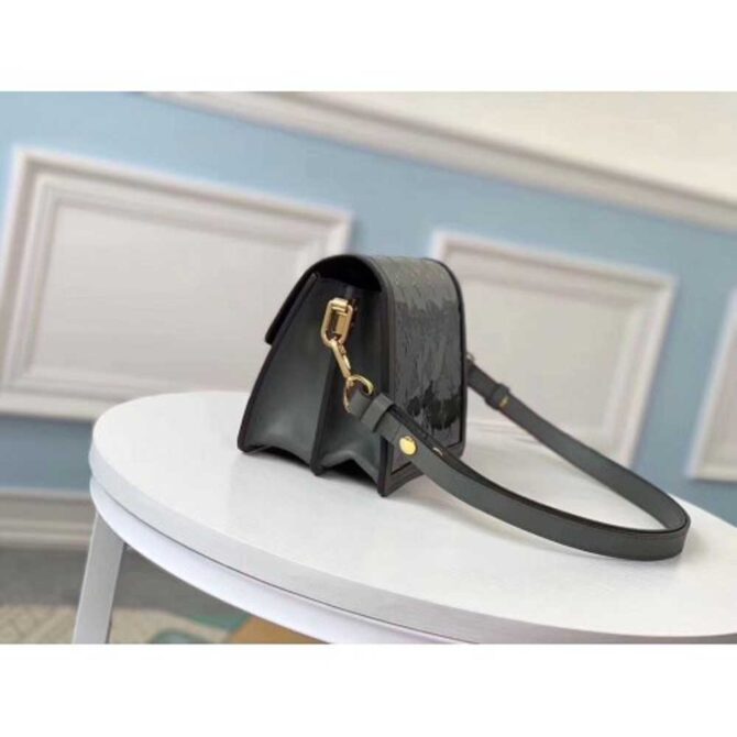 Louis Vuitton Replica Monogram Vernis Patent Leather Mini Dauphine Bag Gray 2019