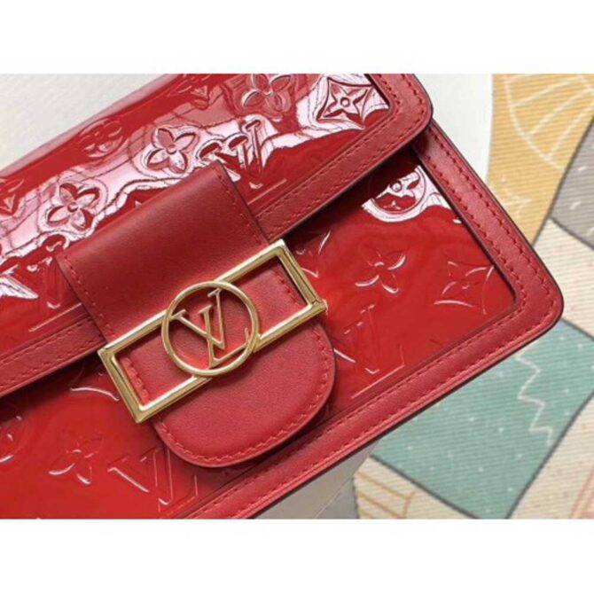 Louis Vuitton Replica Monogram Vernis Patent Leather Mini Dauphine Bag Red 2019