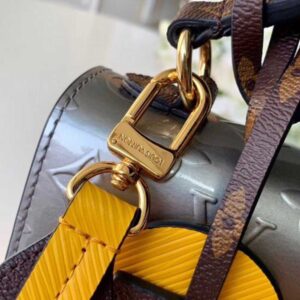 Louis Vuitton Replica Monogram Vernis Patent Leather Spring Street Bag M90376 Bitume Métallisé 2019