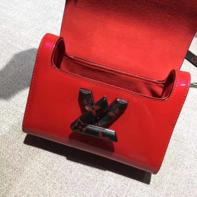 Louis Vuitton Replica Monogram Vernis Twist PM Bag M54245 Red 2017