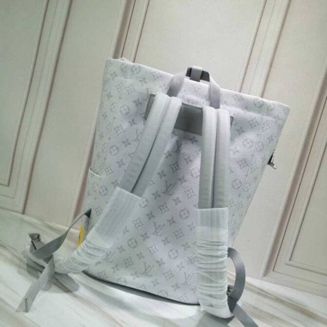 Louis Vuitton Replica Monogram White Canvas Chalk Backpack Bag M44616 2019