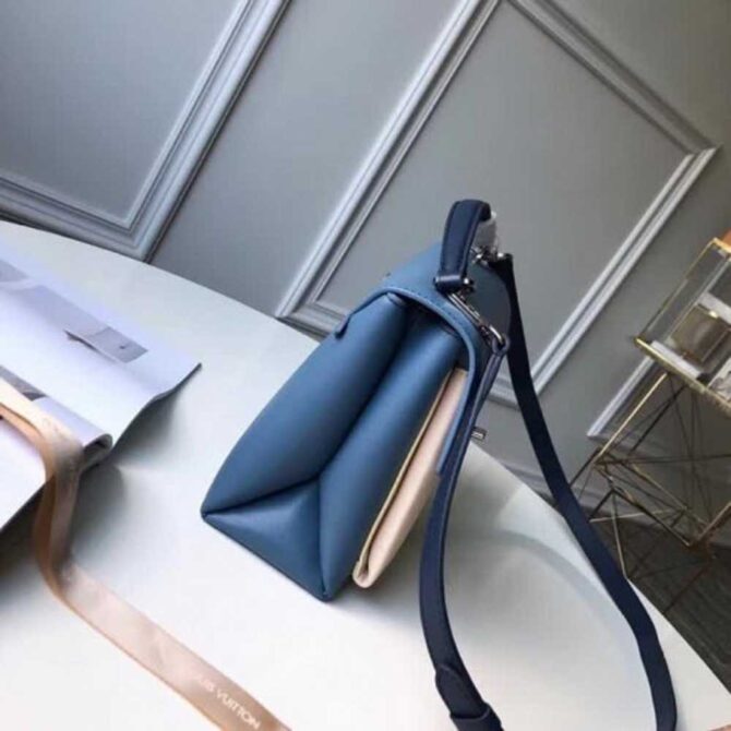 Louis Vuitton Replica Mylockme Top Handbag M51415 Blue 2018