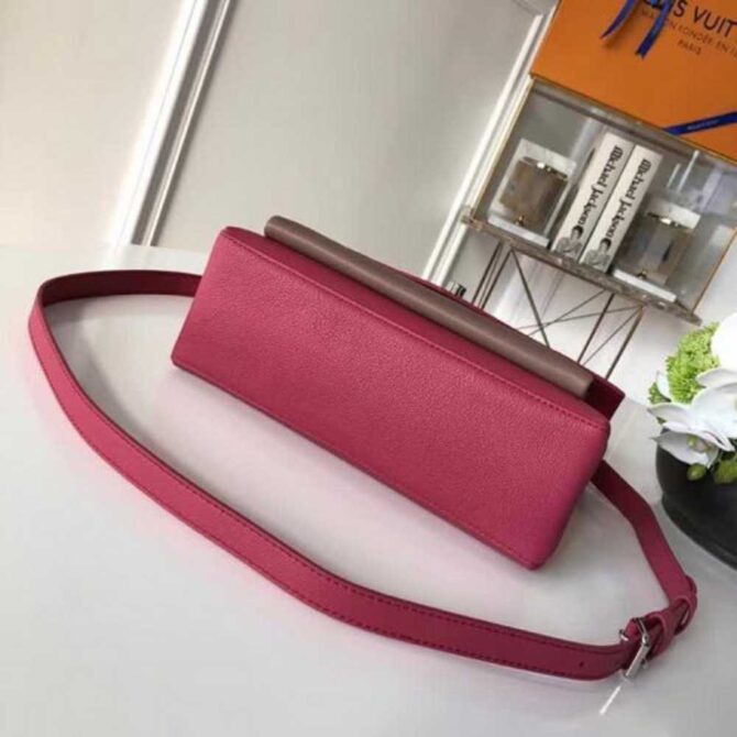 Louis Vuitton Replica Mylockme Top Handbag M51490 Pink/Grey 2018