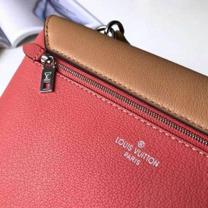 Louis Vuitton Replica Mylockme Top Handbag Mylockme M53506 Brown/Pink 2018