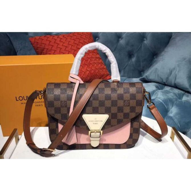 Louis Vuitton Replica N40147 LV Replica Trendy Crossbody Damier Ebene Canvas Pink