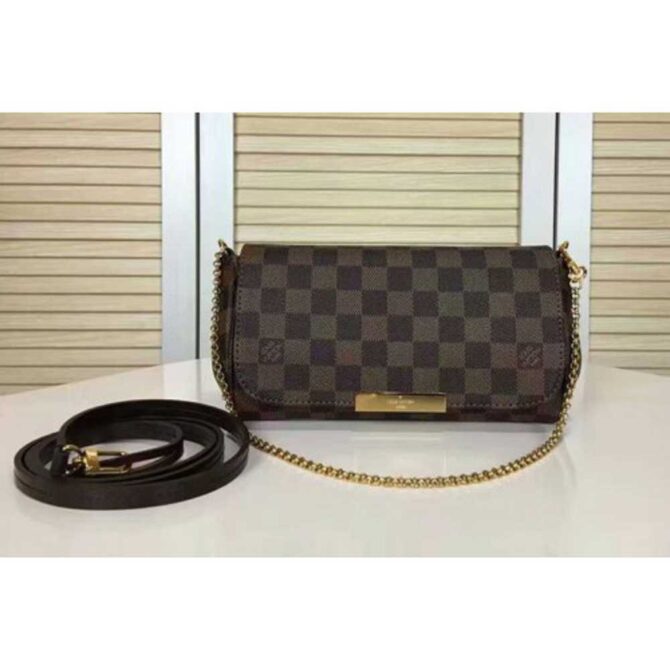 Louis Vuitton Replica N41276 Damier Ebene Canvas Favorite PM Bags