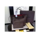 Louis Vuitton Replica N41358 Damier Ebene Canvas Neverfull MM Bags