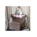 Louis Vuitton Replica N41603 Neverfull MM Damier Ebene Canvas Bags Pink