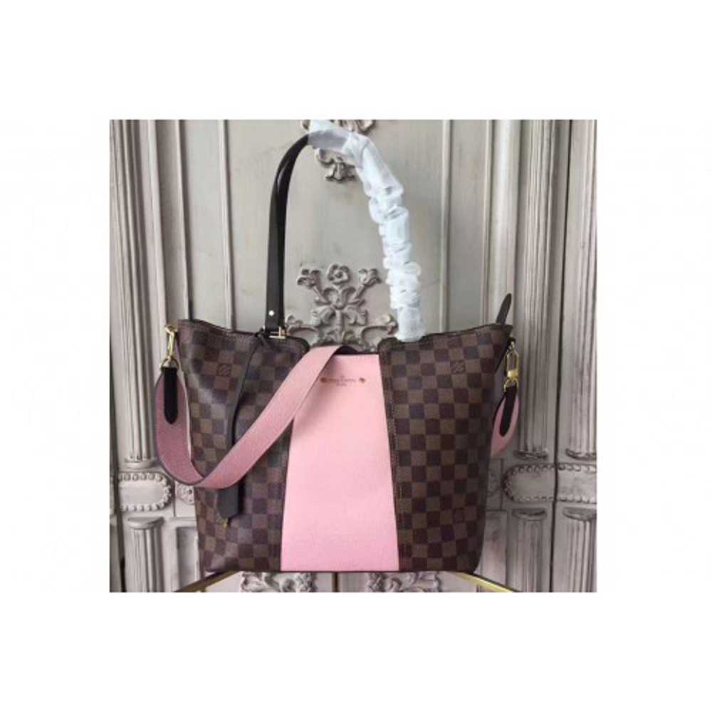 Louis Vuitton Replica N44023 Damier Ebene Canvas Jersey Bags Pink