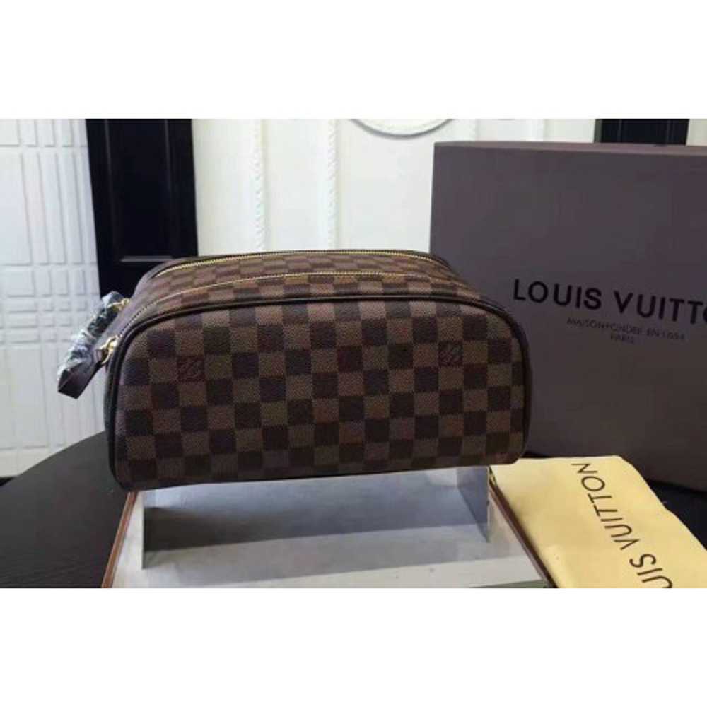 Louis Vuitton Replica N47527 King Size Damier Canvas Toiletry Bag