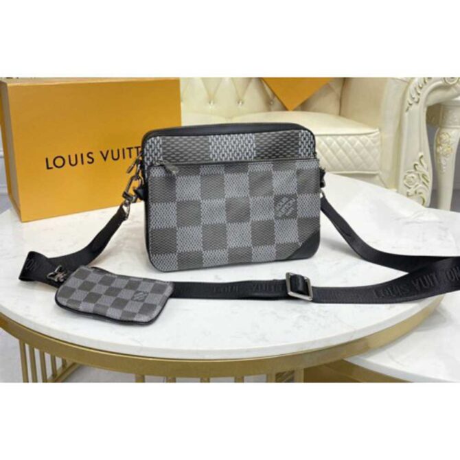 Louis Vuitton Replica N50027 LV Replica Trio Messenger bag in Gray Damier Canvas
