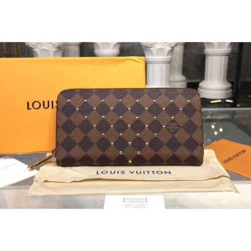 Louis Vuitton Replica N60122 LV Replica Zippy Wallet Damier Ebene Canvas
