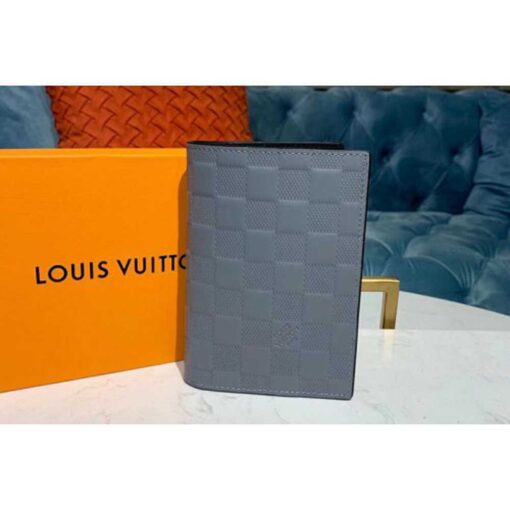 Louis Vuitton Replica N60181 LV Replica Passport Cover Wallets Gray Damier Infini Leather