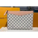 Louis Vuitton Replica N60260 LV Replica Daily Pouch Bags Pink Damier Azur Canvas