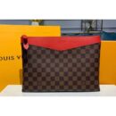 Louis Vuitton Replica N60262 LV Replica Daily Pouch Bags Red Damier Ebene Canvas