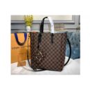 Louis Vuitton Replica N60294 LV Replica Belmont MM Bag in Damier Ebene canvas With Black Leather
