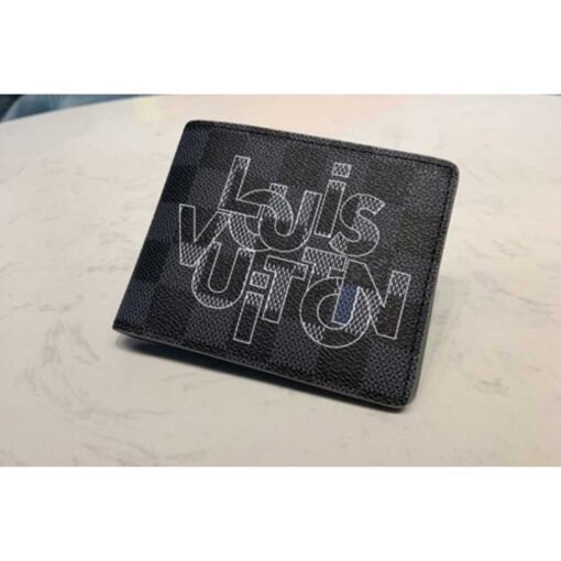 Louis Vuitton Replica N60303 LV Replica Multiple Wallet In Damier Graphite Canvas