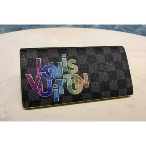 Louis Vuitton Replica N60326 LV Replica Brazza Wallet In Damier Graphite Canvas