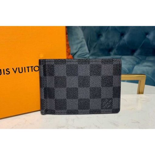 Louis Vuitton Replica N61000 LV Replica Pince Wallet Damier Graphite Canvas