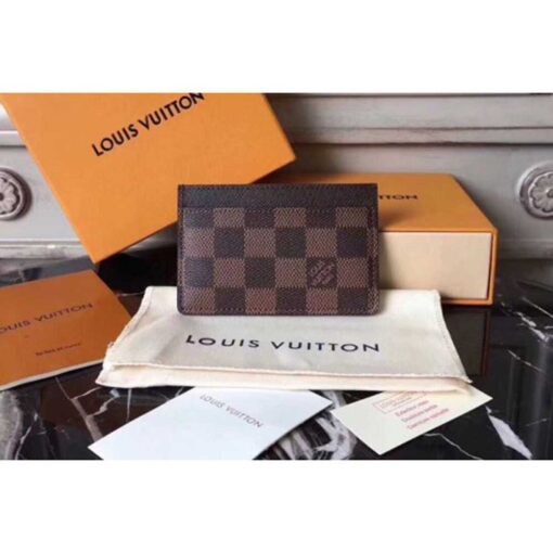 Louis Vuitton Replica N61722 LV Replica Card Holder Damier Ebene Canvas