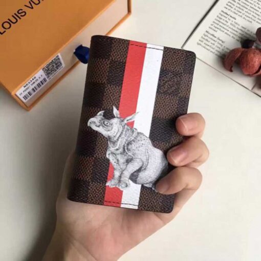 Louis Vuitton Replica N63349  rhinoceros Card Holder FOR MEN 2017(1c108-711401)