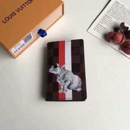 Louis Vuitton Replica N63349  rhinoceros Card Holder FOR MEN 2017(1c108-711401)