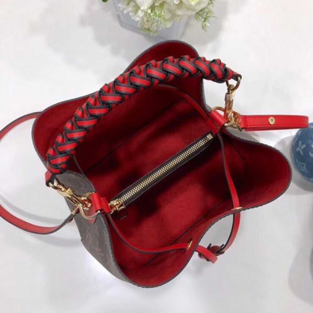 Louis Vuitton Replica NéoNoé Bucket Top Handle Bag in Monogram Canvas M43985 Red 2018