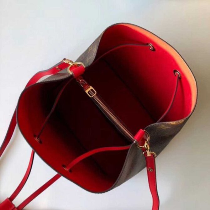 Louis Vuitton Replica NéoNoé Monogram Canvas Bucket Bag Red 2018