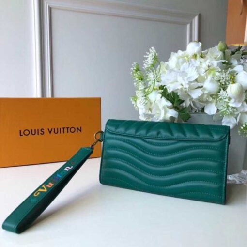 Louis Vuitton Replica New Wave Long Wallet in Calfskin M63298 Green