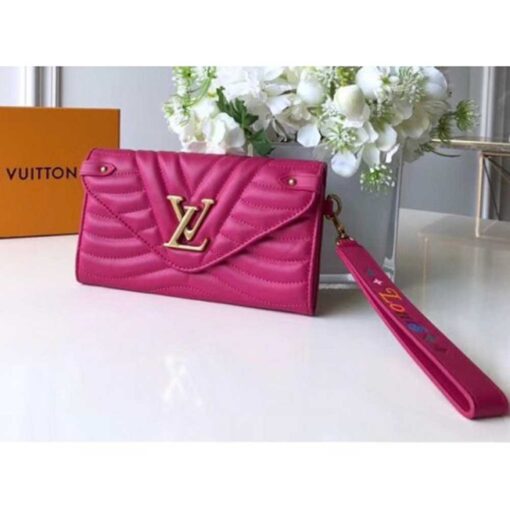Louis Vuitton Replica New Wave Long Wallet in Calfskin M63298 Hot Pink